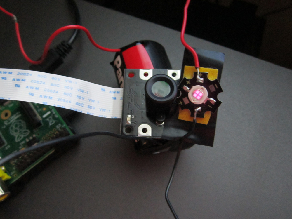 Pi NoIR with IR LED attached